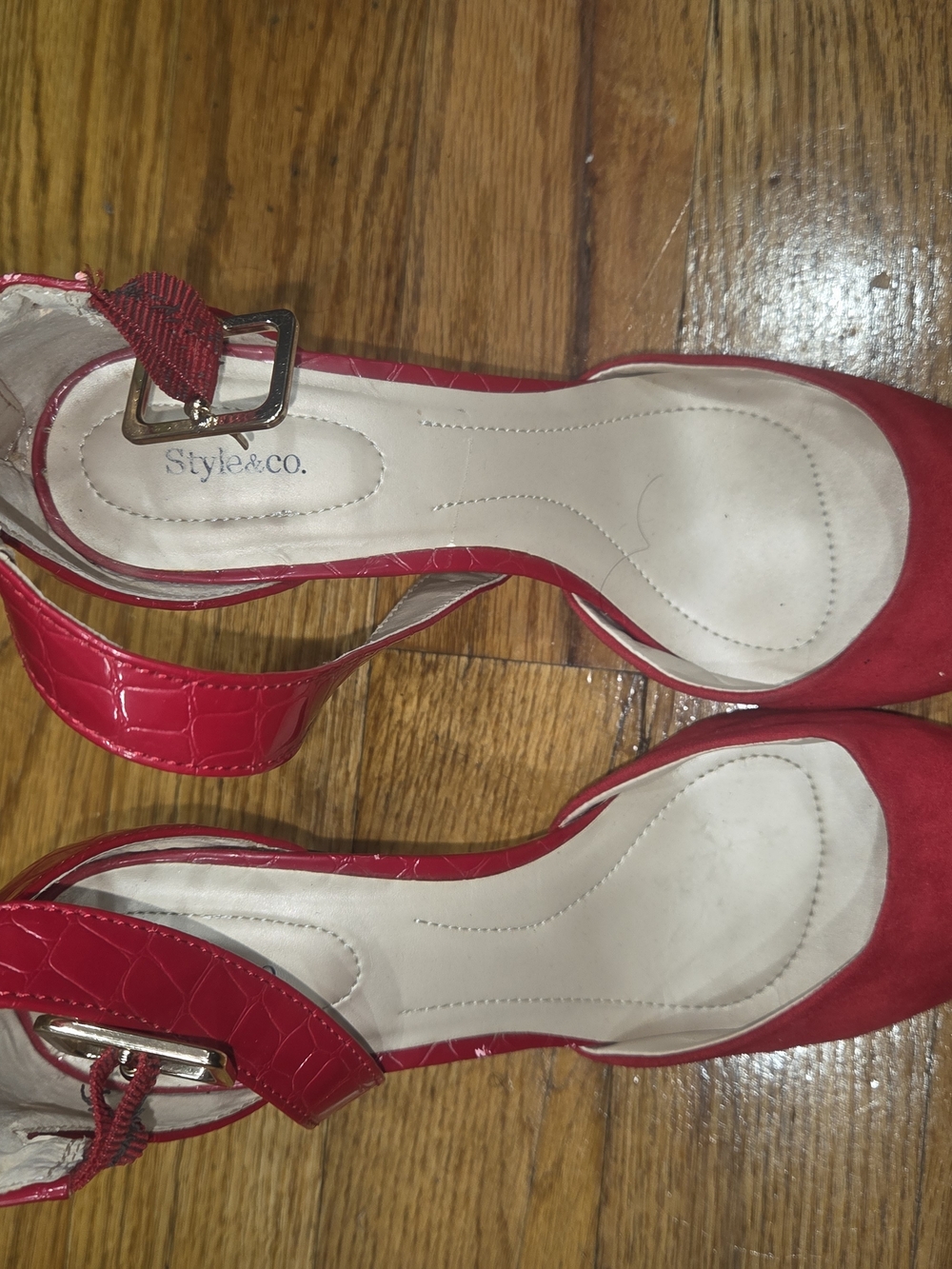 Style & Co. Red Women's Ankle-Strap Pumps
